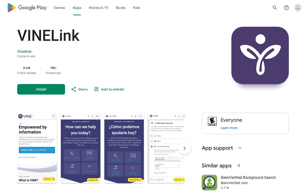 VINELink mobile release notification options for Marion County inmates